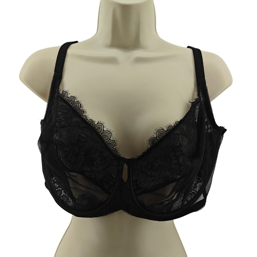 Soma Breathtaking Full Coverage Black Lace Womens 38G